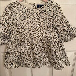 Polo by Ralph Lauren Black and White Floral Dress
